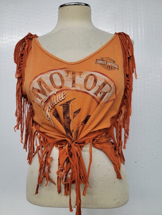Harley-Davidson Tops - Harley Davidson Fringe Tank Upcycled